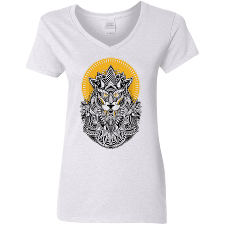 T-Shirts White / S Alpha Wolf Women's V-Neck T-Shirt