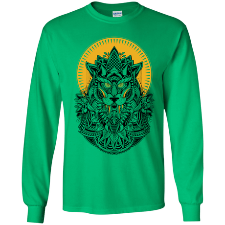 T-Shirts Irish Green / YS Alpha Wolf Youth Long Sleeve T-Shirt