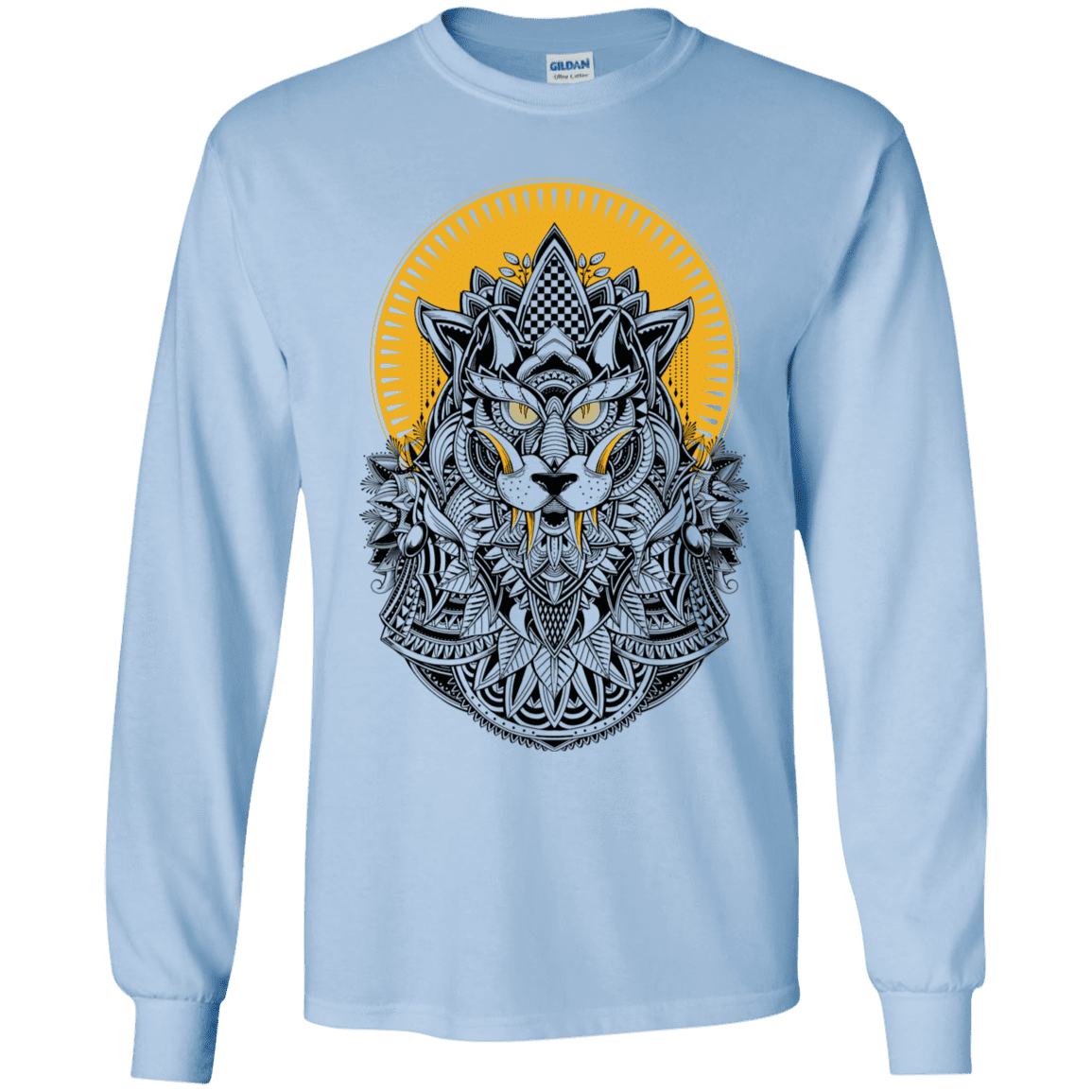 T-Shirts Light Blue / YS Alpha Wolf Youth Long Sleeve T-Shirt