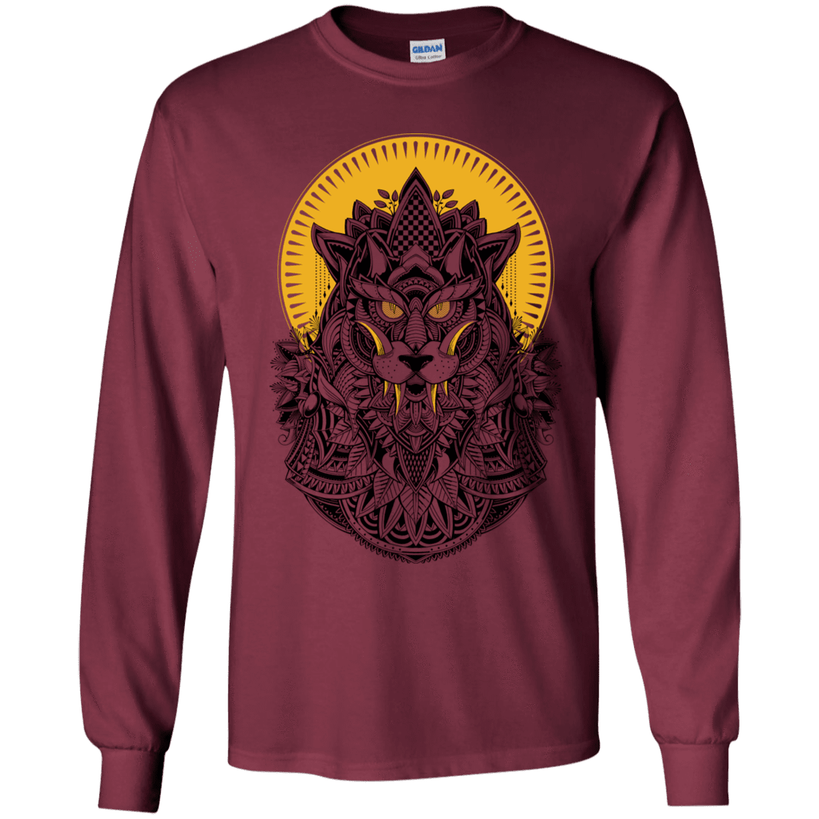 T-Shirts Maroon / YS Alpha Wolf Youth Long Sleeve T-Shirt