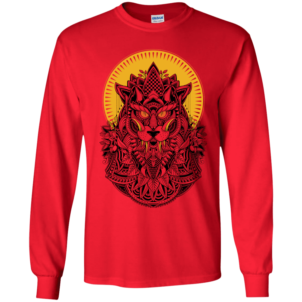 T-Shirts Red / YS Alpha Wolf Youth Long Sleeve T-Shirt