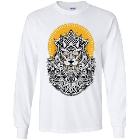 T-Shirts White / YS Alpha Wolf Youth Long Sleeve T-Shirt