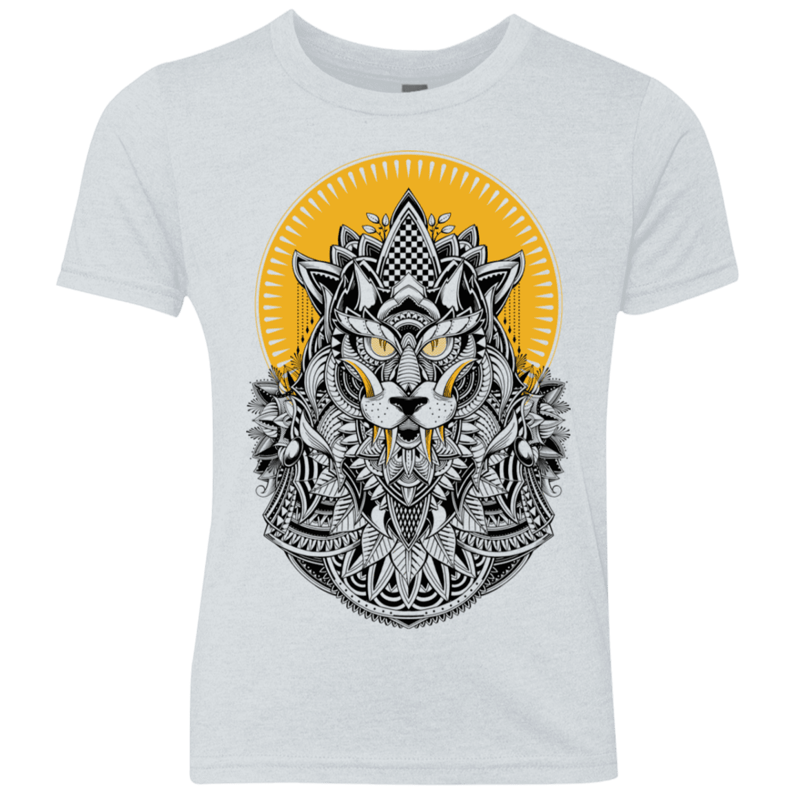 T-Shirts Heather White / YXS Alpha Wolf Youth Triblend T-Shirt