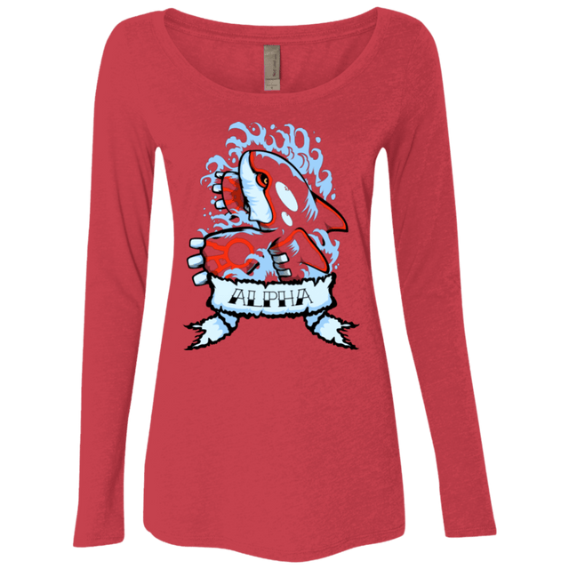 T-Shirts Vintage Red / Small Alpha Women's Triblend Long Sleeve Shirt