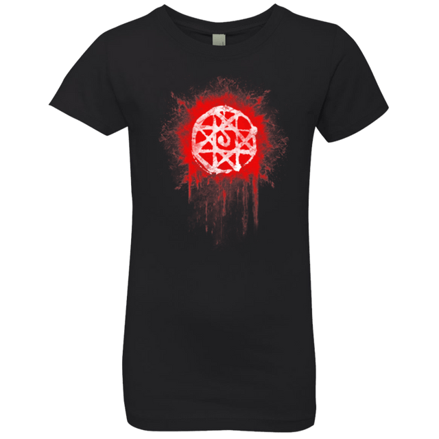 T-Shirts Black / YXS Alphonse Elric Blood Seal Girls Premium T-Shirt