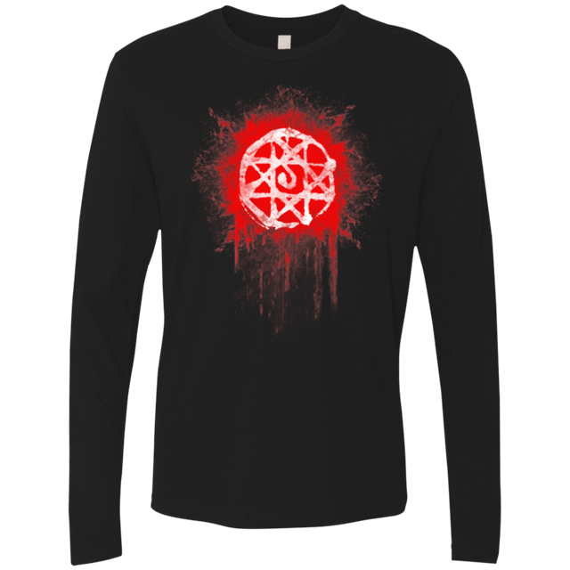 T-Shirts Black / Small Alphonse Elric Blood Seal Men's Premium Long Sleeve