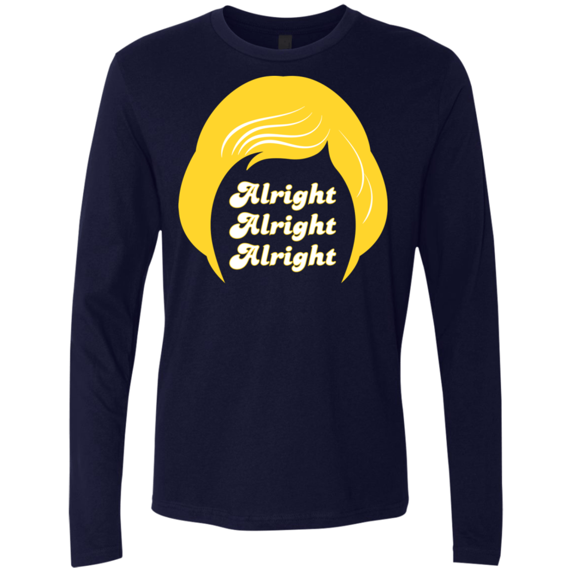 T-Shirts Midnight Navy / S Alright Men's Premium Long Sleeve