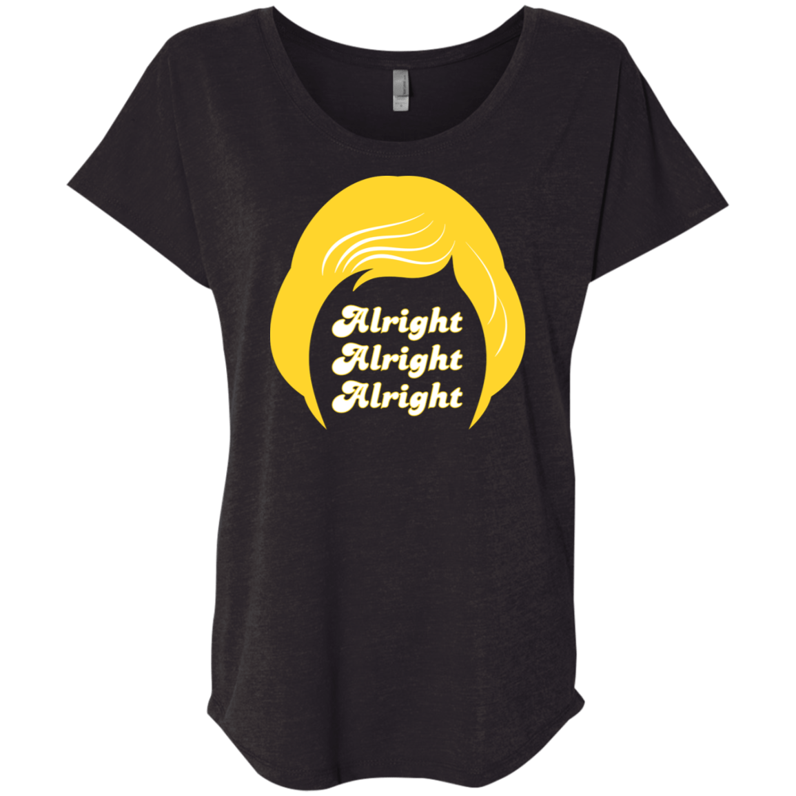 T-Shirts Vintage Black / X-Small Alright Triblend Dolman Sleeve