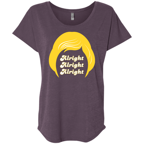 T-Shirts Vintage Purple / X-Small Alright Triblend Dolman Sleeve