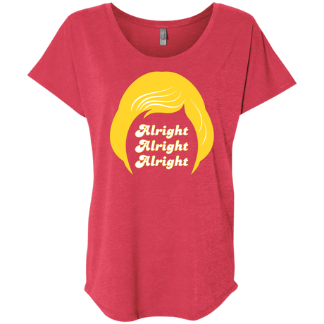 T-Shirts Vintage Red / X-Small Alright Triblend Dolman Sleeve