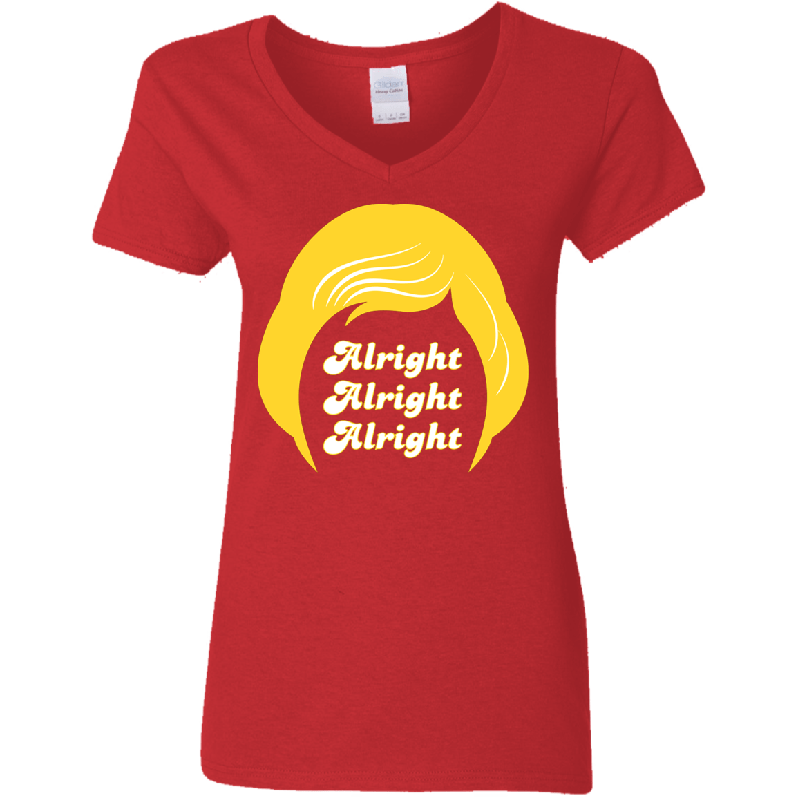 T-Shirts Red / S Alright Women's V-Neck T-Shirt