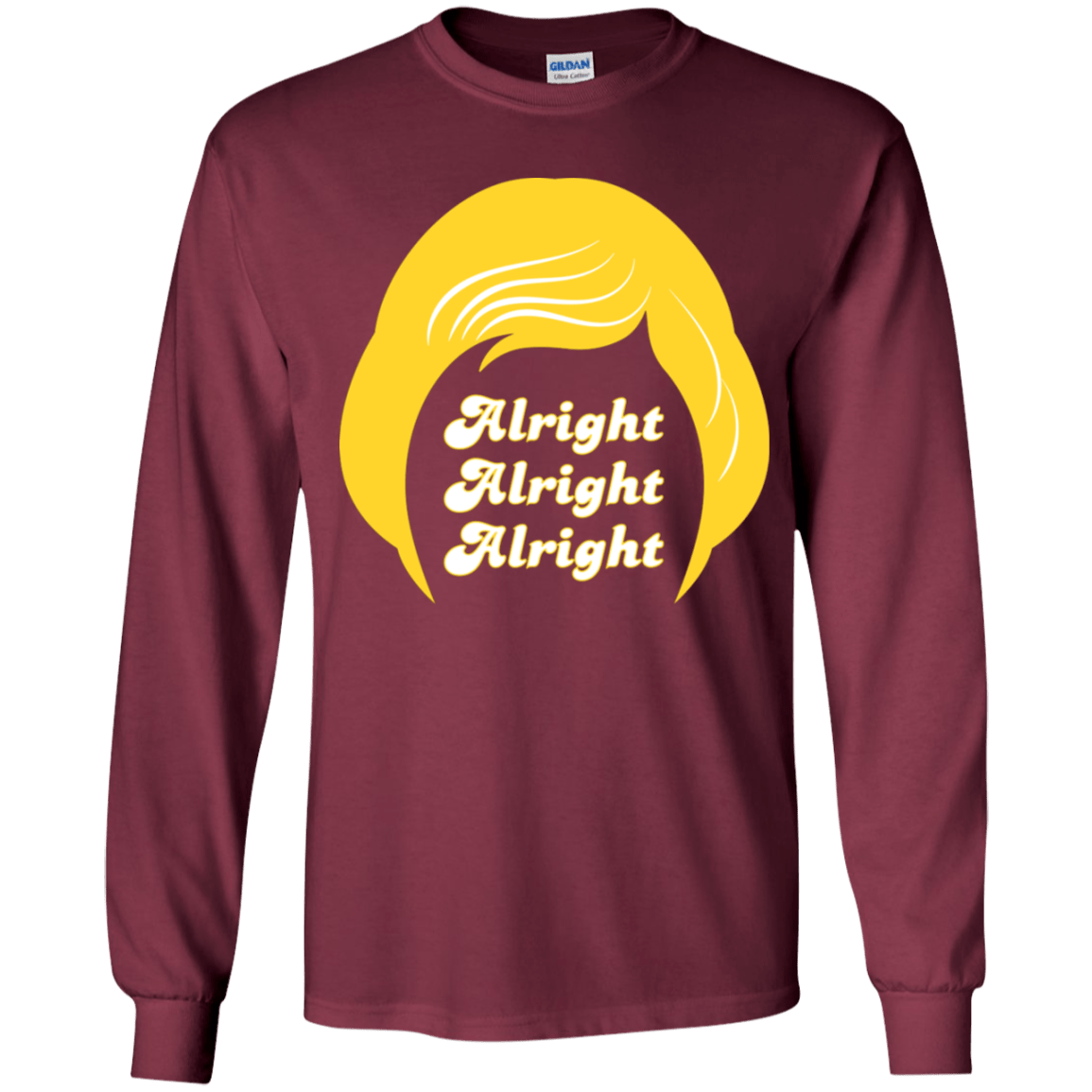 T-Shirts Maroon / YS Alright Youth Long Sleeve T-Shirt
