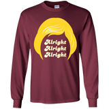 T-Shirts Maroon / YS Alright Youth Long Sleeve T-Shirt