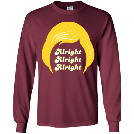 T-Shirts Maroon / YS Alright Youth Long Sleeve T-Shirt