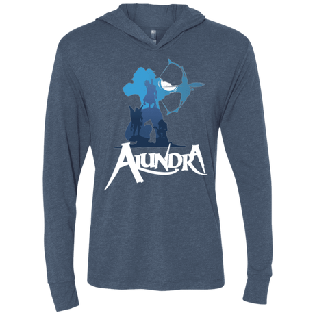 T-Shirts Indigo / X-Small Alundra Triblend Long Sleeve Hoodie Tee