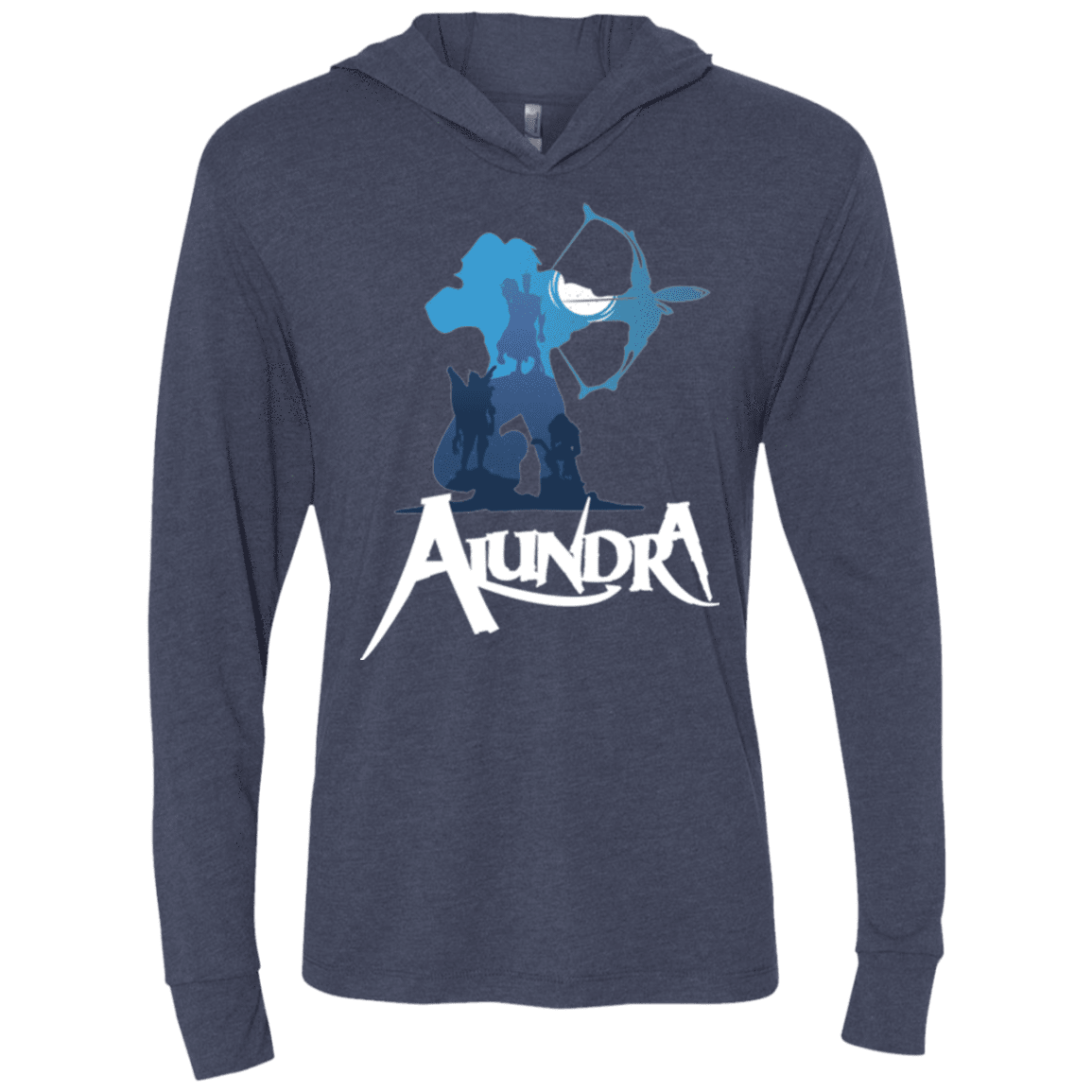 T-Shirts Vintage Navy / X-Small Alundra Triblend Long Sleeve Hoodie Tee