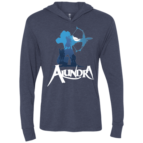 T-Shirts Vintage Navy / X-Small Alundra Triblend Long Sleeve Hoodie Tee