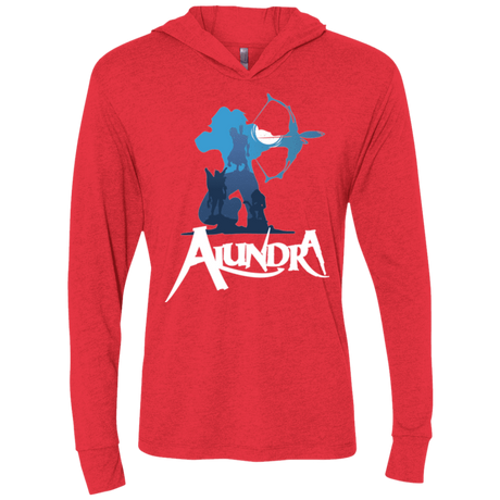 T-Shirts Vintage Red / X-Small Alundra Triblend Long Sleeve Hoodie Tee