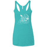 T-Shirts Tahiti Blue / X-Small Always Be a Viking Women's Triblend Racerback Tank