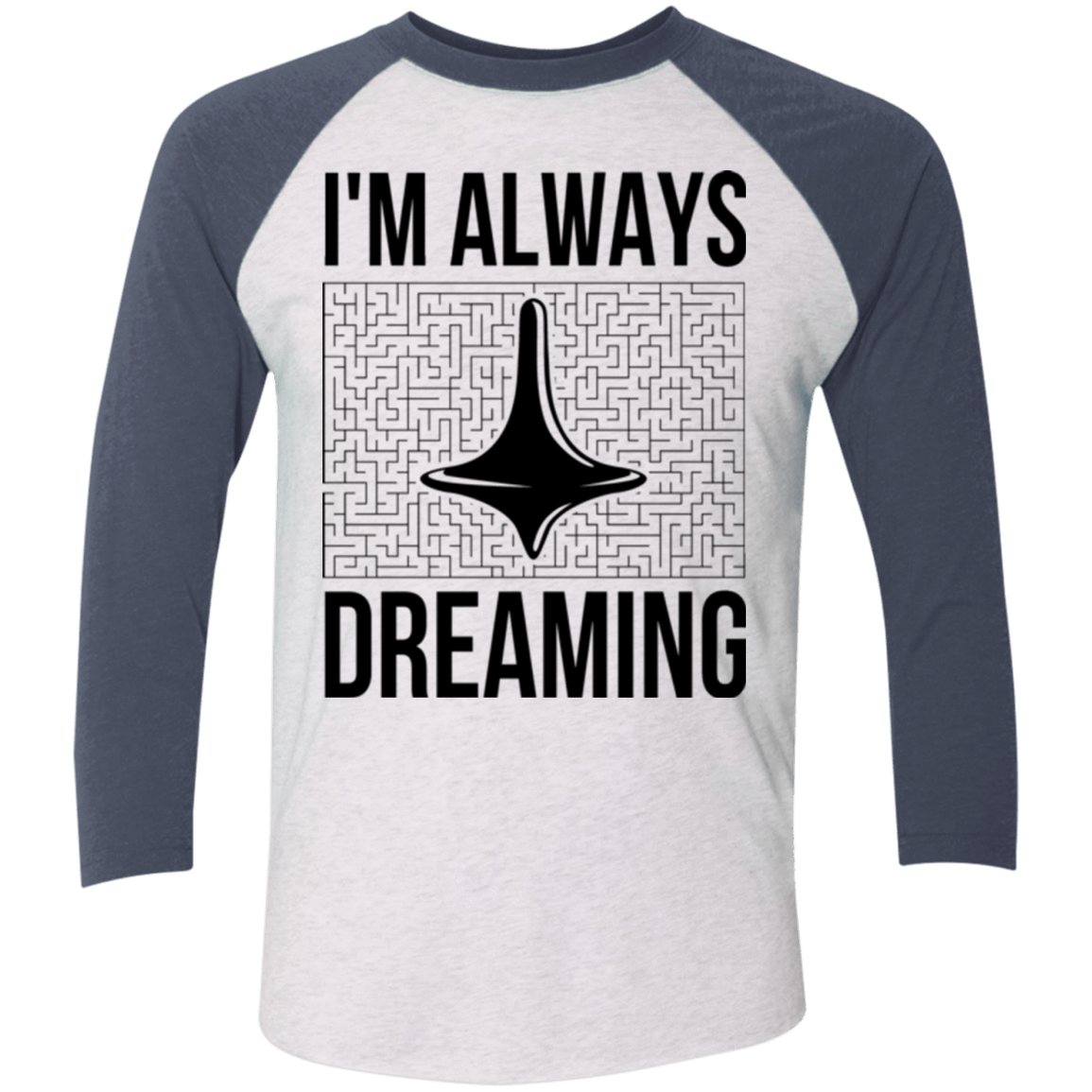 T-Shirts Heather White/Indigo / X-Small Always dreaming Men's Triblend 3/4 Sleeve