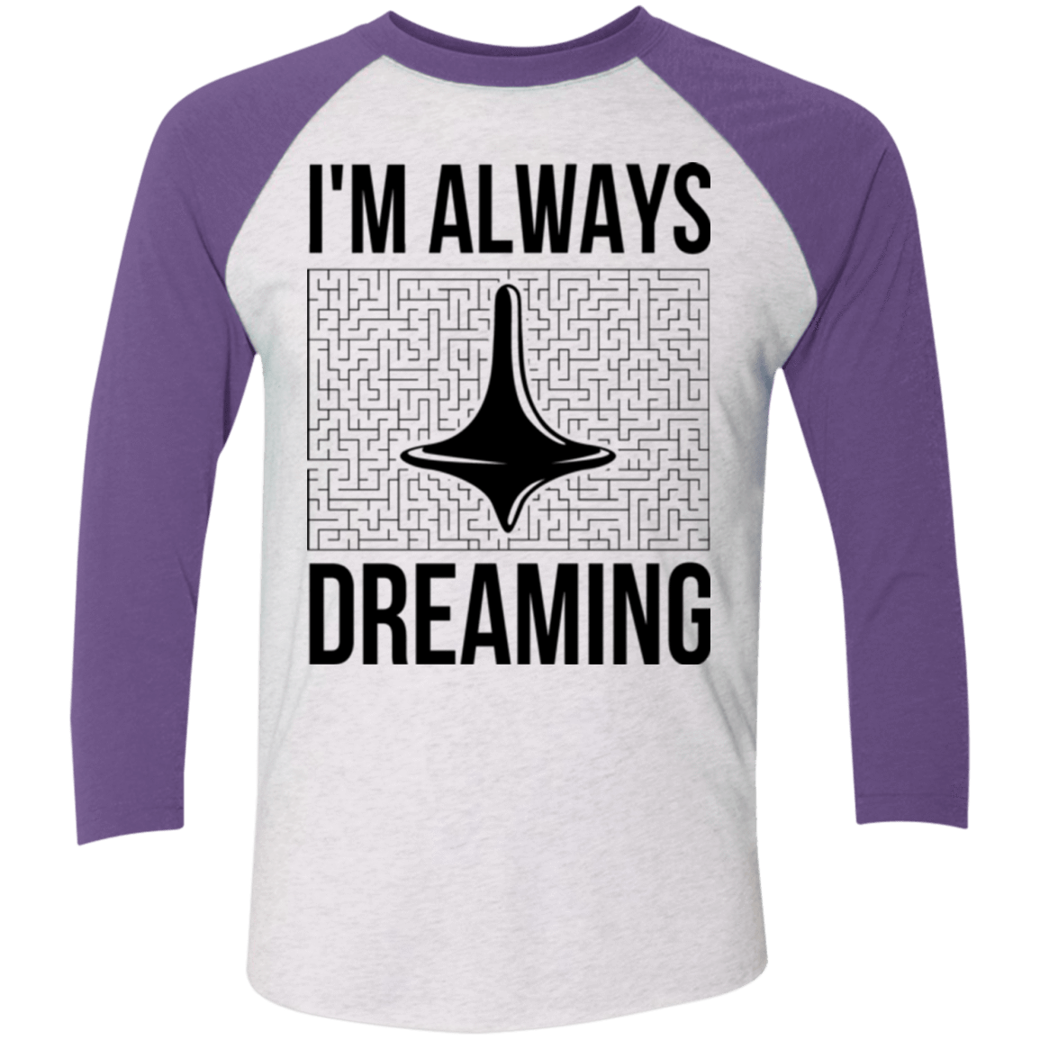 T-Shirts Heather White/Purple Rush / X-Small Always dreaming Men's Triblend 3/4 Sleeve