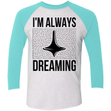 T-Shirts Heather White/Tahiti Blue / X-Small Always dreaming Men's Triblend 3/4 Sleeve