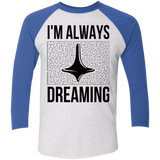 T-Shirts Heather White/Vintage Royal / X-Small Always dreaming Men's Triblend 3/4 Sleeve