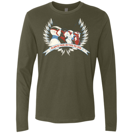 T-Shirts Military Green / Small Always Five Acting As One Men's Premium Long Sleeve