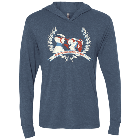 T-Shirts Indigo / X-Small Always Five Acting As One Triblend Long Sleeve Hoodie Tee
