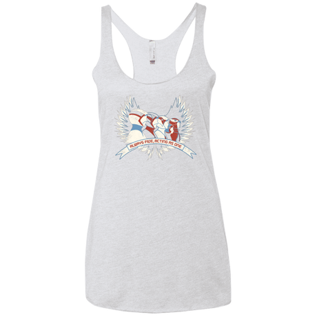 T-Shirts Heather White / X-Small Always Five Acting As One Women's Triblend Racerback Tank