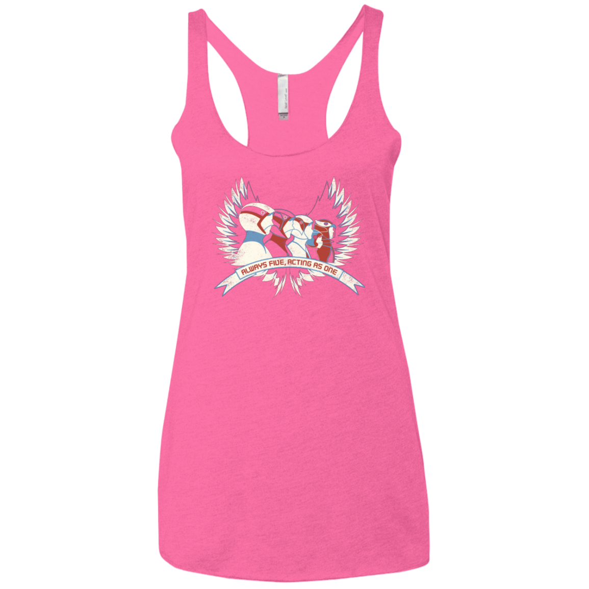 T-Shirts Vintage Pink / X-Small Always Five Acting As One Women's Triblend Racerback Tank