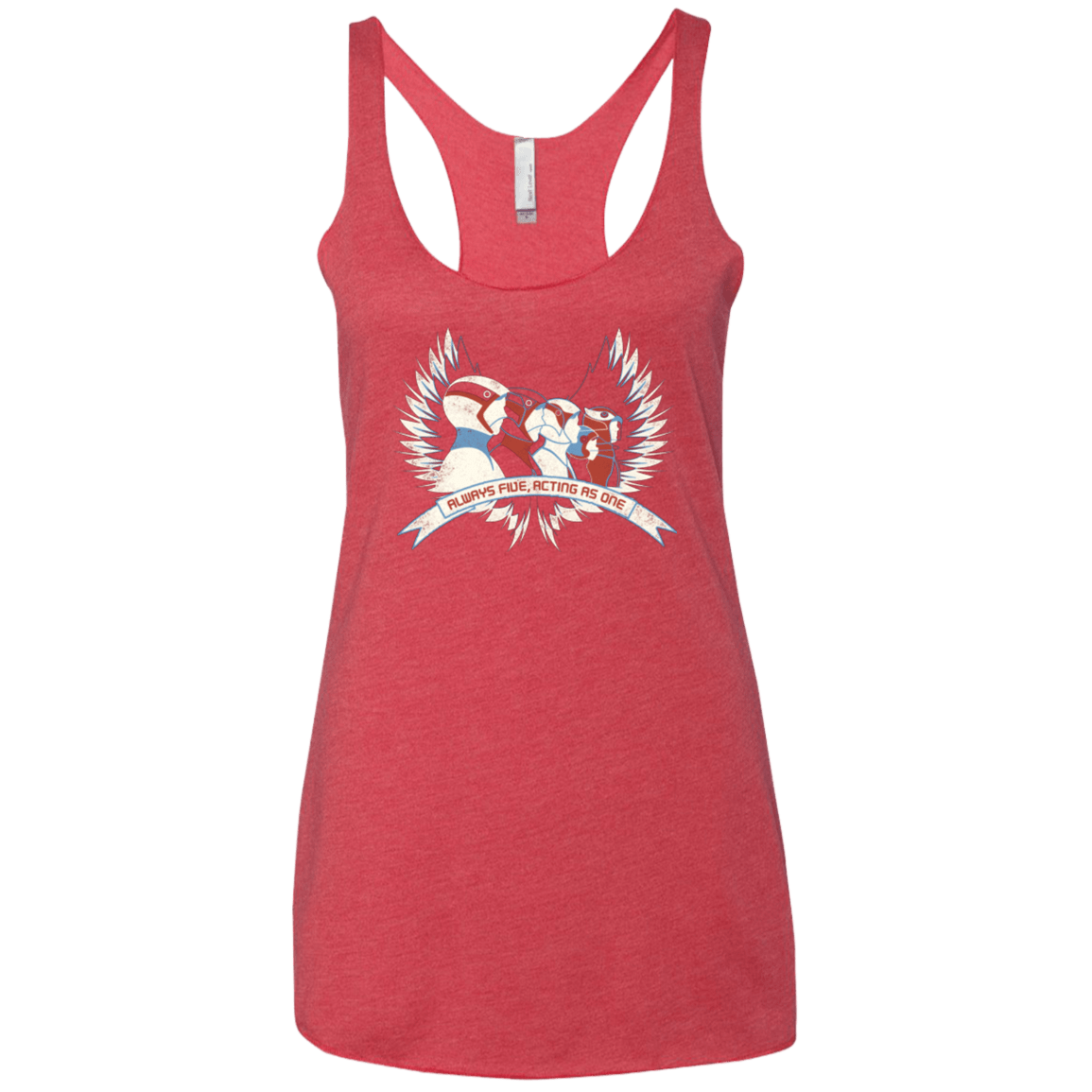 T-Shirts Vintage Red / X-Small Always Five Acting As One Women's Triblend Racerback Tank