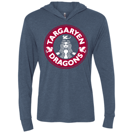 T-Shirts Indigo / X-Small Always Hot Triblend Long Sleeve Hoodie Tee