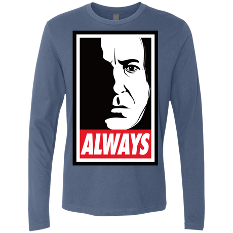 T-Shirts Indigo / Small ALWAYS Men's Premium Long Sleeve