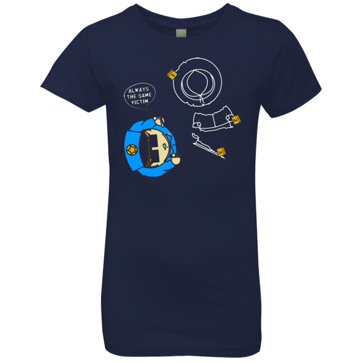 T-Shirts Midnight Navy / YXS ALWAYS THE SAME VICTIM Girls Premium T-Shirt