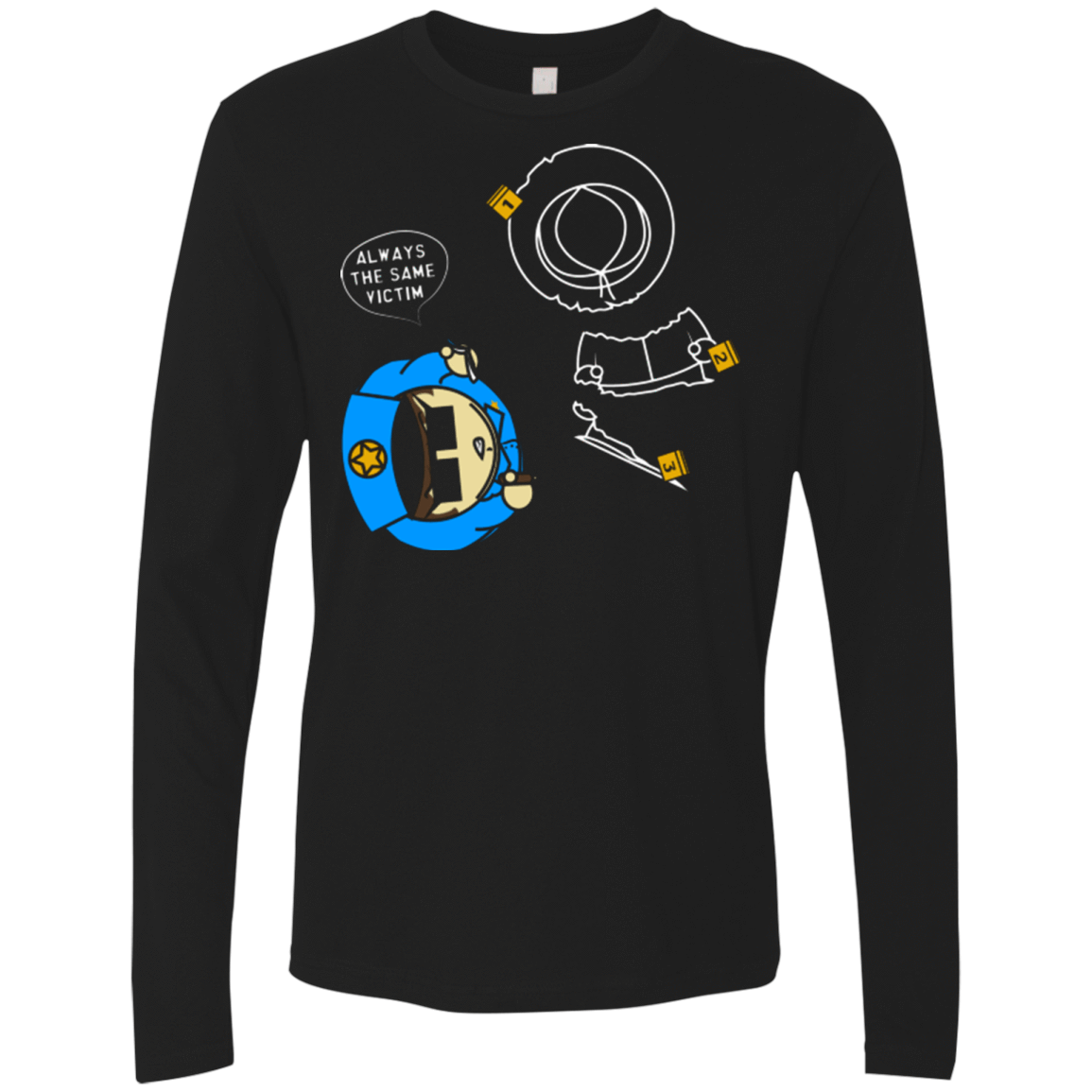 T-Shirts Black / Small ALWAYS THE SAME VICTIM Men's Premium Long Sleeve