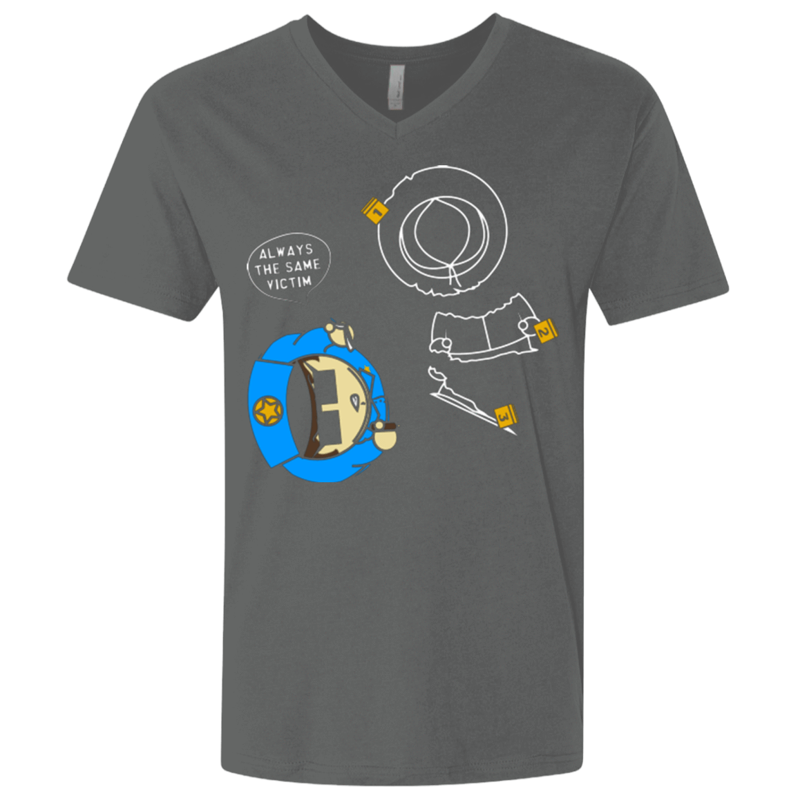 T-Shirts Heavy Metal / X-Small ALWAYS THE SAME VICTIM Men's Premium V-Neck