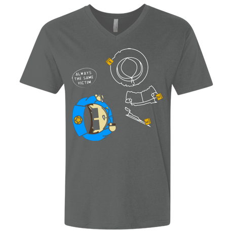 T-Shirts Heavy Metal / X-Small ALWAYS THE SAME VICTIM Men's Premium V-Neck