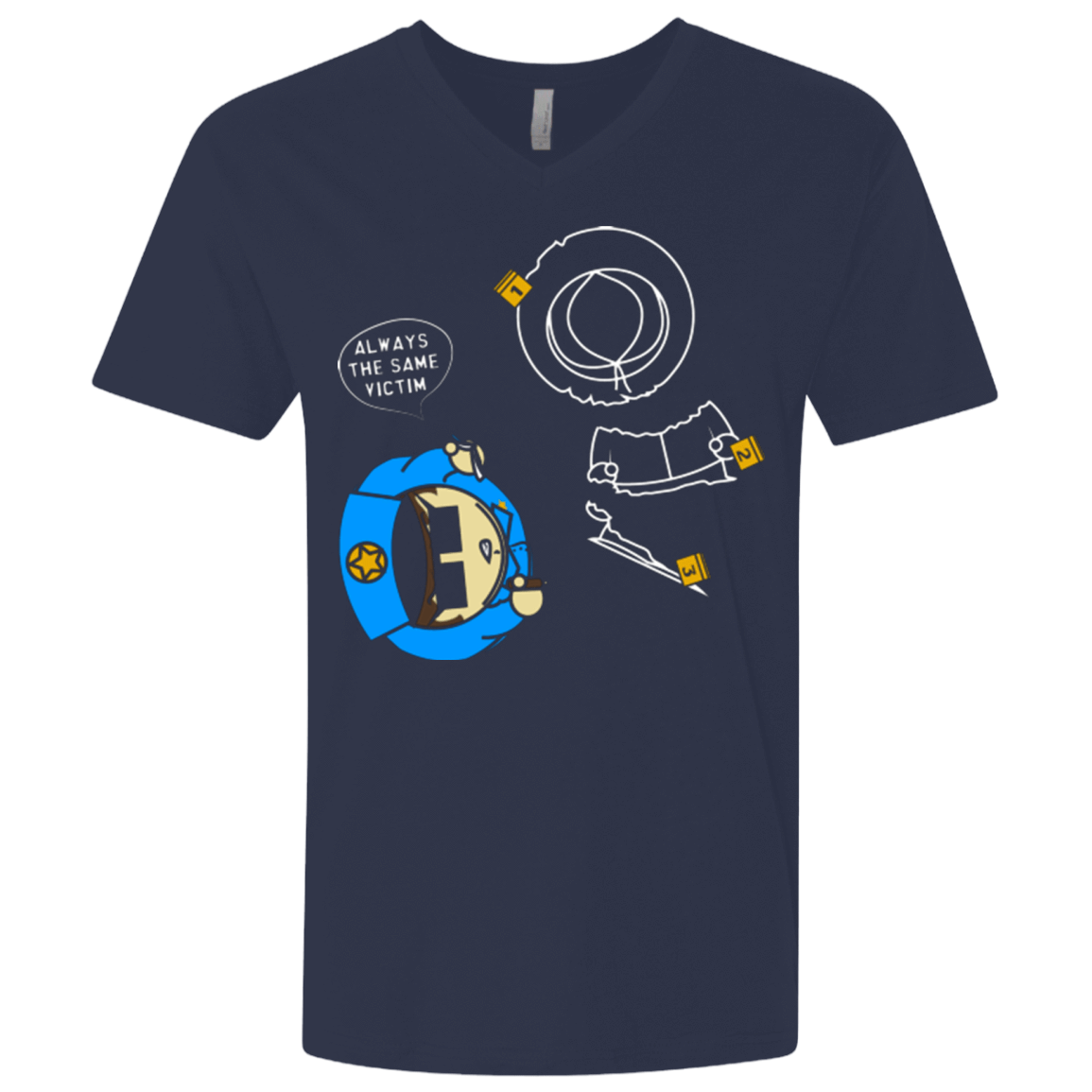 T-Shirts Midnight Navy / X-Small ALWAYS THE SAME VICTIM Men's Premium V-Neck