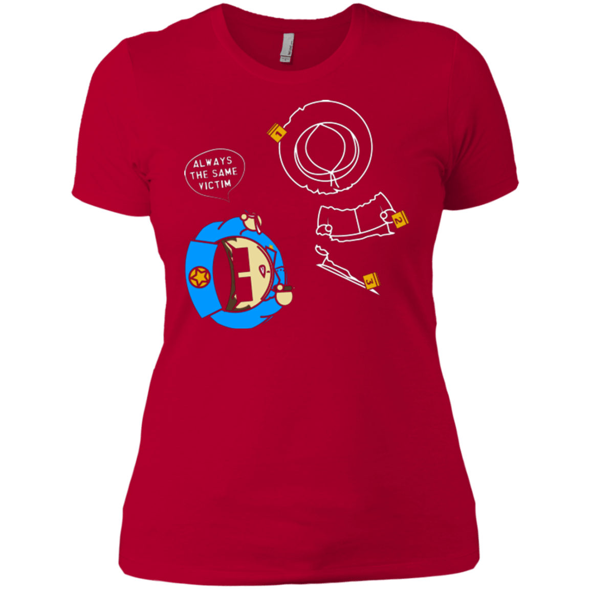 T-Shirts Red / X-Small ALWAYS THE SAME VICTIM Women's Premium T-Shirt