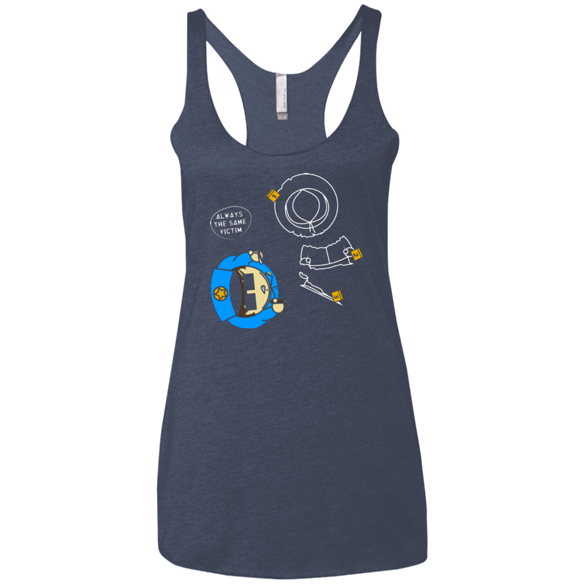T-Shirts Vintage Navy / X-Small ALWAYS THE SAME VICTIM Women's Triblend Racerback Tank