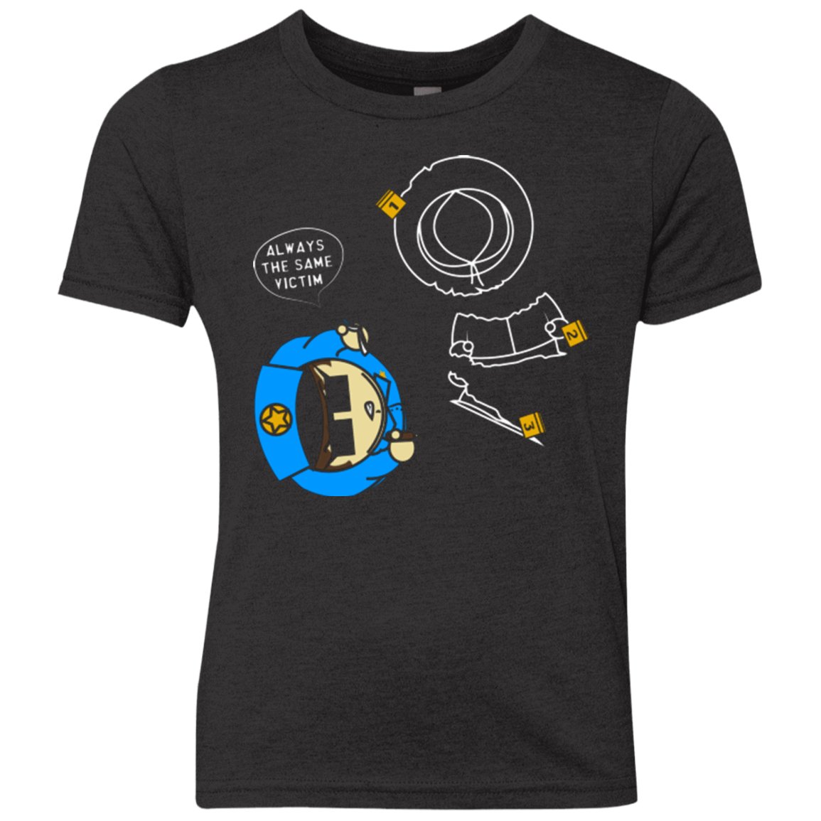 T-Shirts Vintage Black / YXS ALWAYS THE SAME VICTIM Youth Triblend T-Shirt