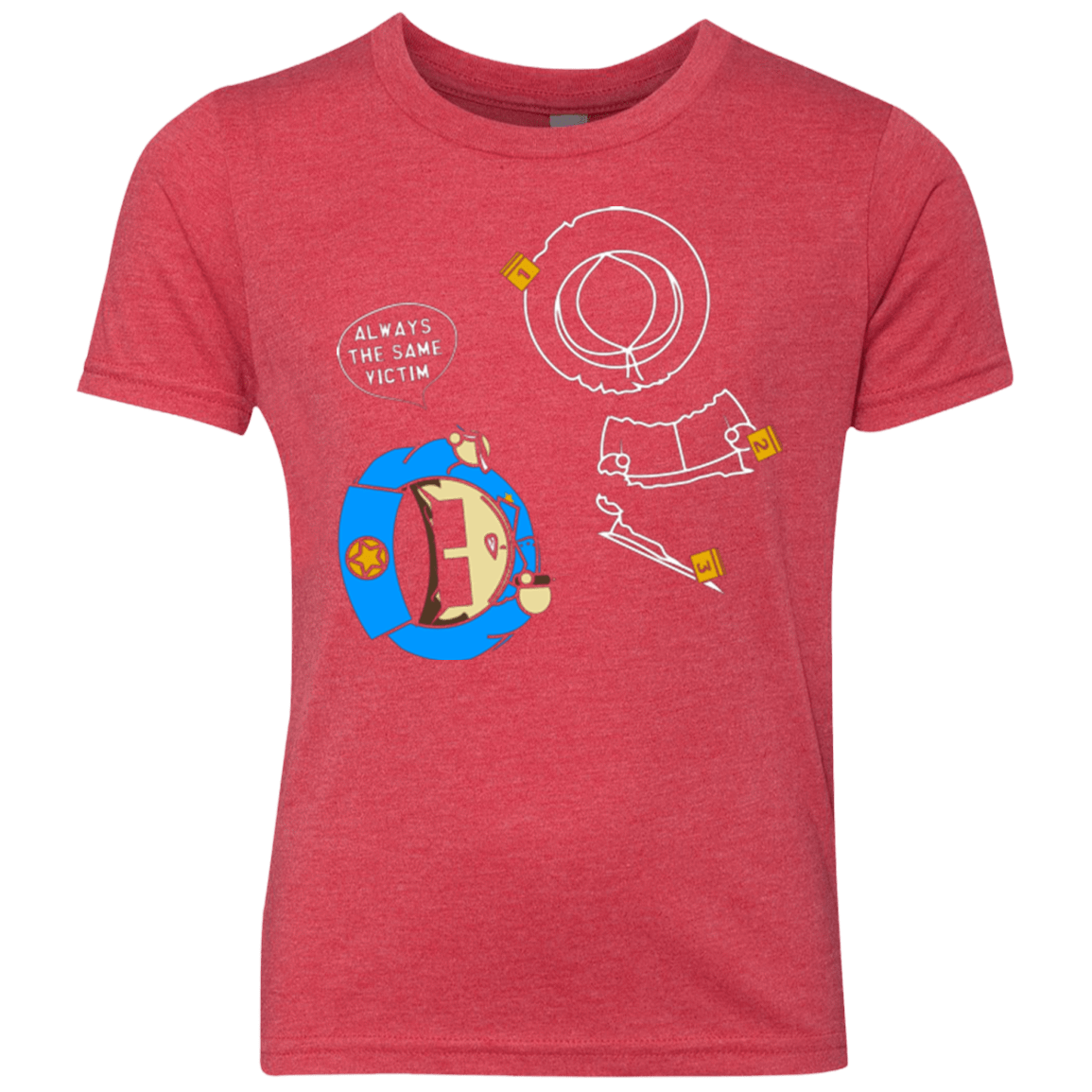 T-Shirts Vintage Red / YXS ALWAYS THE SAME VICTIM Youth Triblend T-Shirt