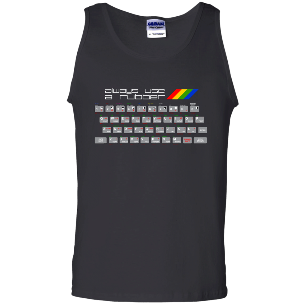 T-Shirts Black / S Always Use A Rubber Men's Tank Top