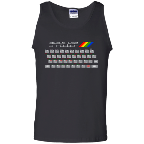 T-Shirts Black / S Always Use A Rubber Men's Tank Top