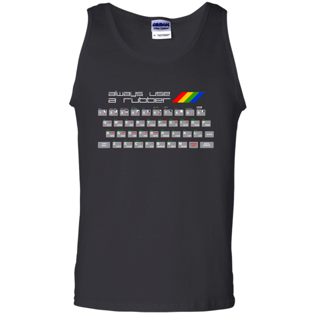 T-Shirts Black / S Always Use A Rubber Men's Tank Top
