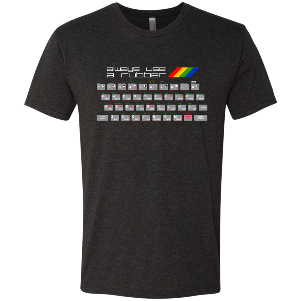 T-Shirts Vintage Black / S Always Use A Rubber Men's Triblend T-Shirt