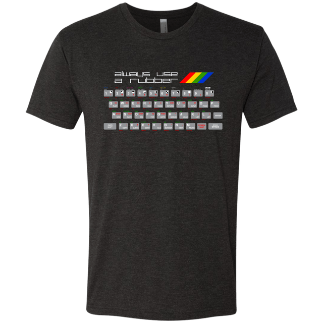 T-Shirts Vintage Black / S Always Use A Rubber Men's Triblend T-Shirt