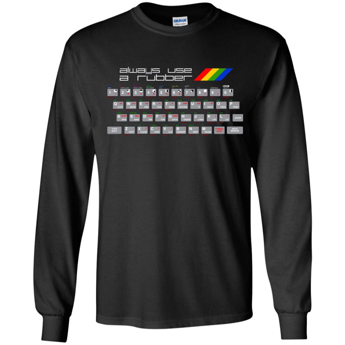 T-Shirts Black / YS Always Use A Rubber Youth Long Sleeve T-Shirt