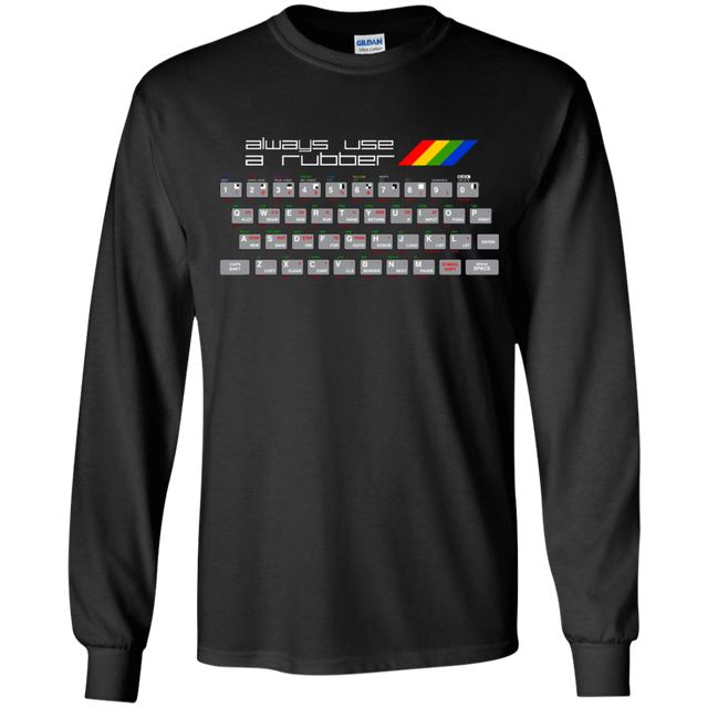 T-Shirts Black / YS Always Use A Rubber Youth Long Sleeve T-Shirt